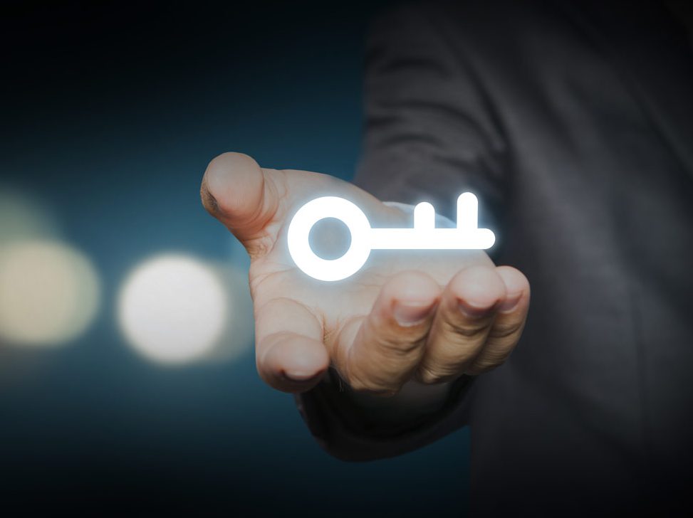 mans hand with key - portraying cognitive training